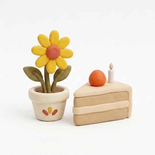 Flowers & cake 