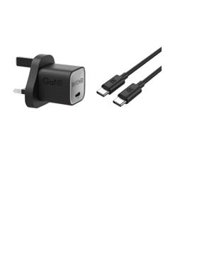 RavPower PD Pioneer 20W Wall Charger + USB-C to USB-C Cable 1m - Black