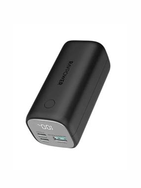 RAVPower 14,000 mAh battery, 30 Watts, two Type-C PD ports and a USB port