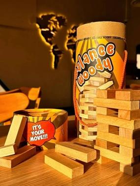 Balance WOODY game, box of 54 pieces from Point Plus