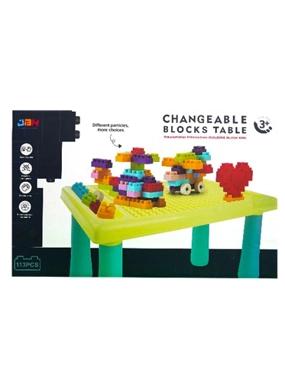 Building block on a table- 113pcs