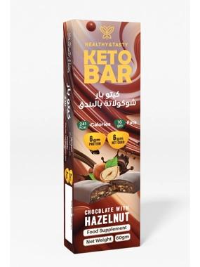  Healthy & Tasty Keto bar chocolate with  Hazelnut 60 g