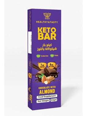  Healthy & Tasty KETO BAR CHOCOLATE WITH ALMONDS 60 g