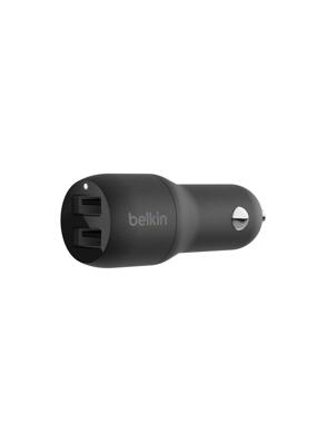 Belkin Car Charger 24W Dual Ports - Black