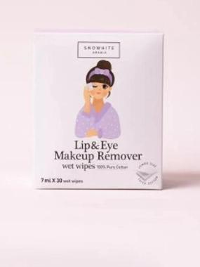 Lip & Eye Makeup Remover Wet Wipes 100% Pure Cotton