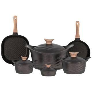 Tornado Korean pots set, 9 pieces, pink