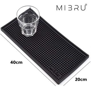 COFFEE RUBBER SERVICE MAT 40*20 BLACK MIBRU