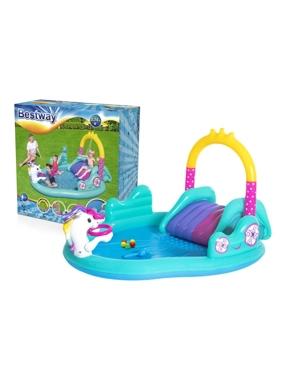 Pool with slide Inflatable unicorn playground