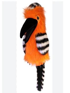 Hoopoe hand puppet - with sound in beak