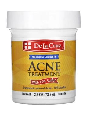 De La Cruz, Acne Treatment Ointment with 10% Sulfur, Maximum Strength, 2.6 oz (73.7 g)