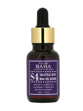 Cos De Baha Salicylic Acid 4% Exfoliant Facial Serum with Niacinamide - BHA for Peel, Acne Spot Treatment + Redness Relief + Pore Minimizer + Pore Cleaner + Alcohol Free, 1oz (30ml)