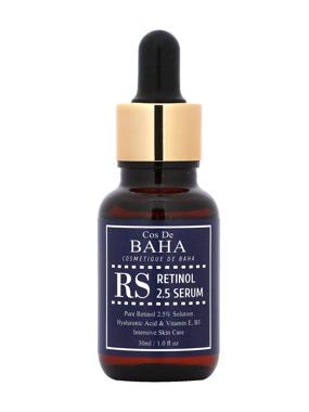 Cos De Baha Retinol 2.5% Facial Serum with Vitamin E - Facial Crepe Erase + Diminishes Acne-prone + Age Spot Remover + Retinol Serum 2.5 High Strength for Face without a Prescription, 1oz/2oz (30ml/60ml)