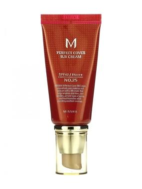 Missha, M Perfect Cover B.B Cream, SPF 42 PA+++, No. 25 Warm Beige, 1.7 oz (50 ml)