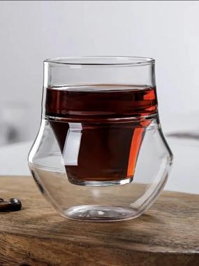 139. 120ml double crystal glass cup