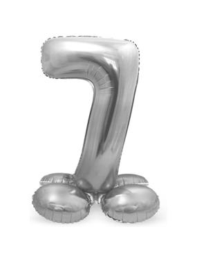 28in/72cm Number w. base 7 Silver