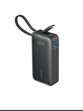 Anker 533 PowerCore 10000 30W Battery with Built-in Type C Cable - Black