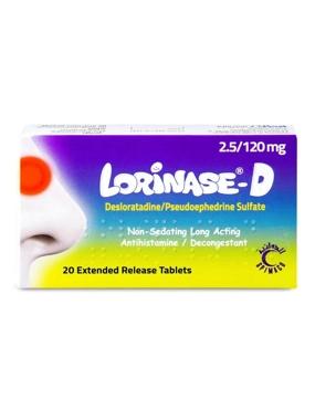 Lorinase-D 2.5/120 Mg 20 Tablets 