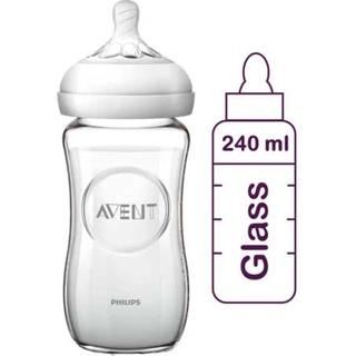 Avent Natural 1M+ Glass Feeding Bottle  