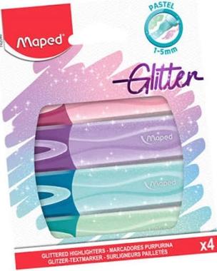 Maped glittered highlighters 742046 (4color) md742046 (1,5 mm)pastel