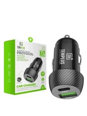 Ten Plus car charger 20 watts, two ports, PD+USB