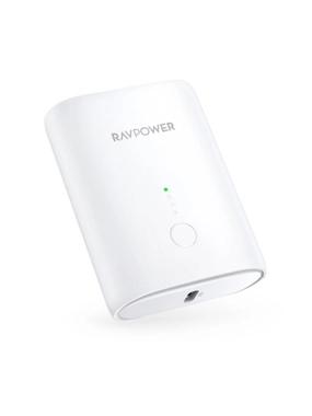 RAVPower 10,000mAh PD Fast Charging Power Bank - White