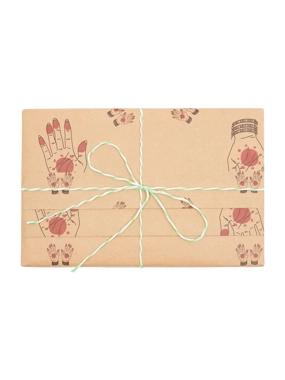 Henna palms wrapping paper