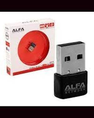 Wifi usb adapter alfa 300 mbps lan card with driver cd 3001 n - black