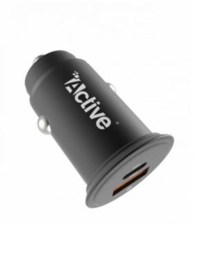 Active-Metal Car Charger 2 Ports PD30W+USB-A