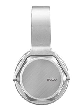 Sodo MH3 2-in-1 Wireless Bluetooth On-Ear Headphones and Twist Out Bluetooth Speaker - Silver