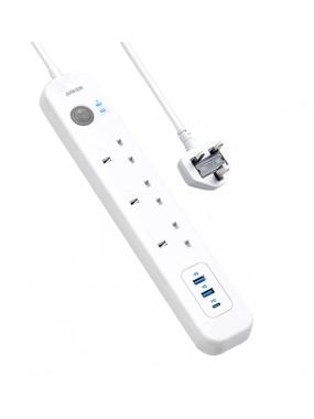 ANKER, Power Extension, 3 AC Outlets With 3 USB, 2 Meter, White