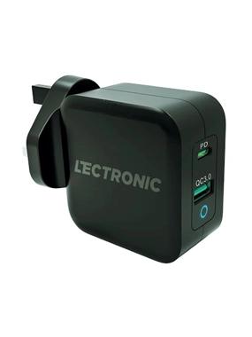 LECTRONIC 65W 2-PORTS WALL CHARGER WITH GAN TECHNOLOGY