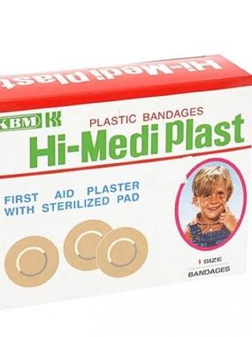 Kbm Hi Mediplast Rounded, 100 Pieces