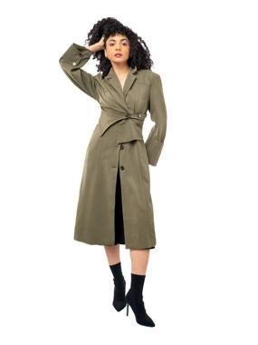 Army green coat