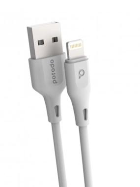 كيبل أيفون USB ربل بطول 1.2m من porodo - أبيض