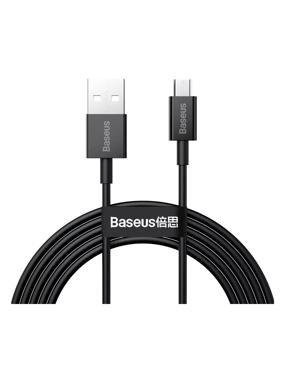 كيبل مايكرو USB ربل بطول 2m من Baseus - أسود 