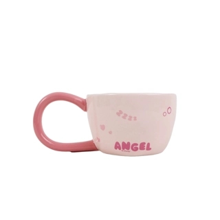 Angel long handle coffee cupSize:10*16.5*7cm