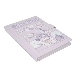 Notebook with Fantasy Bear Cover and Magnetic Buckle