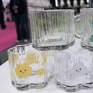 Cute Cloud Design Glass Mug