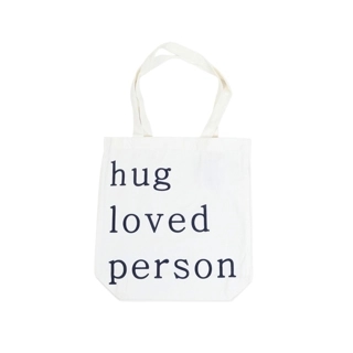 Letter open canvas shoulder bag/mixed