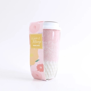 1pc travel mug with lid-printed card wrap