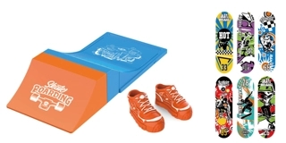 6PCS DIE CAST FINGER SKATEBOARD W/SHOES