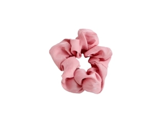 Pink Woven Textured Hair Scrunchie