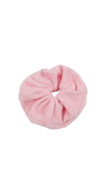 Soft Pink Towel Fabric Hair Scrunchie