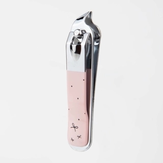 Metal Nail Clipper with Pink Handle