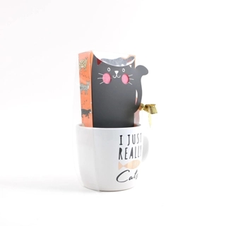 Cat Mug Gift Set with Cute Cat Design