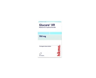 Glucare XR 750 mg, Reduce Blood Glucose Level - 60 Tablets
