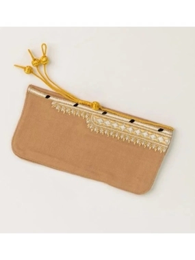 Embroidered Bisht Glasses Case - Brown