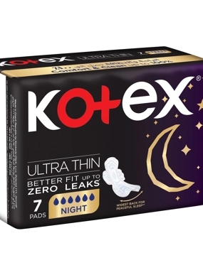 Kotex Ultra Thin Pads, Wings for Overnight Protection, 7 Pads