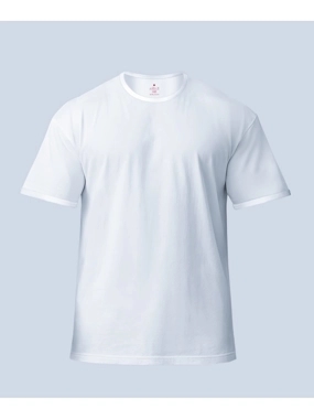 فانيلة الدفه نص كم رجالي أبيض واسع