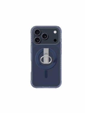AmazingThing Titan Grip Case with Strap & Stand for iPhone 17 Pro – Clear Blue
